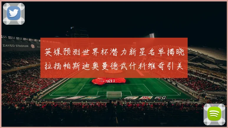 英媒预测世界杯潜力新星名单揭晓拉扬帕斯迪奥曼德武什科维奇引关注